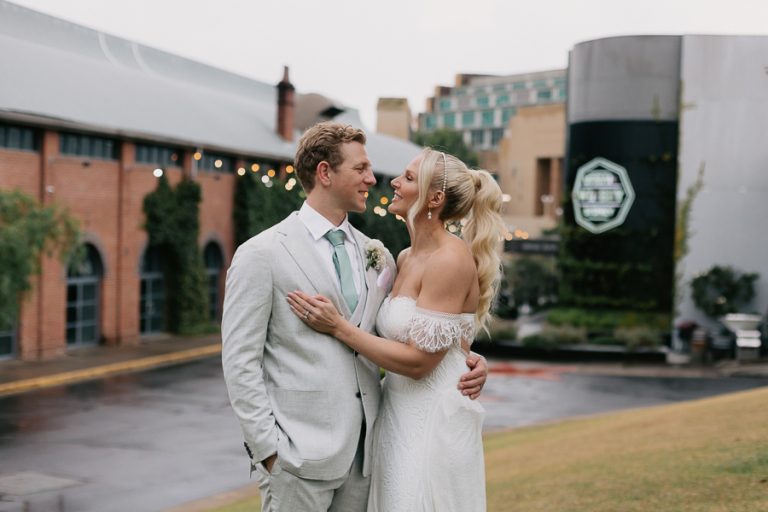 Urban winery wedding